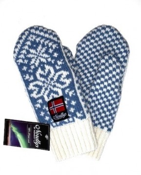 Nordlys Turist ull votter til dame og herre – natur og blå